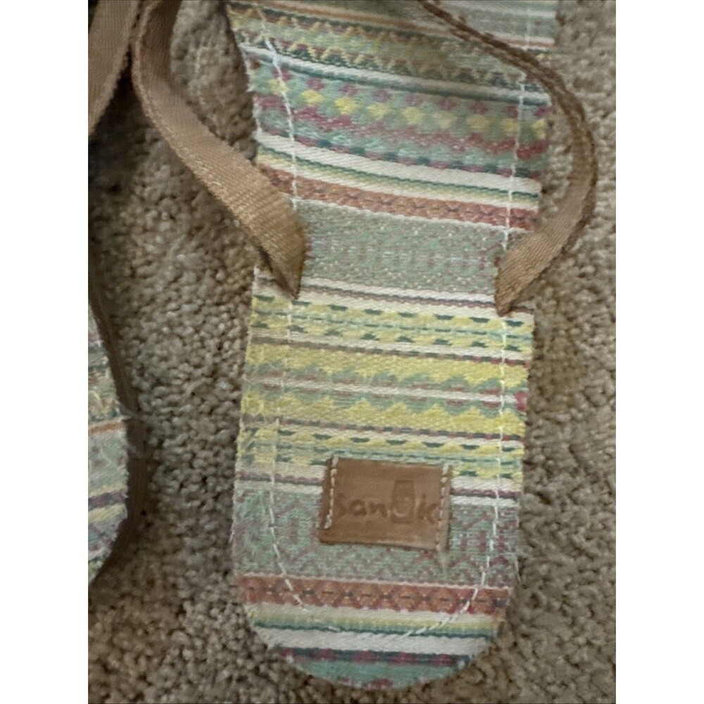 Sanuk SZ 10 Women’s Poncho Viva Flip Flop Sandles - Picture 2 of 4